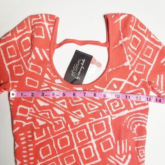 NEW Torn by Ronny Kobo X-Small Geometric Print Bodycon Casey Mini Dress - Picture 5 of 8